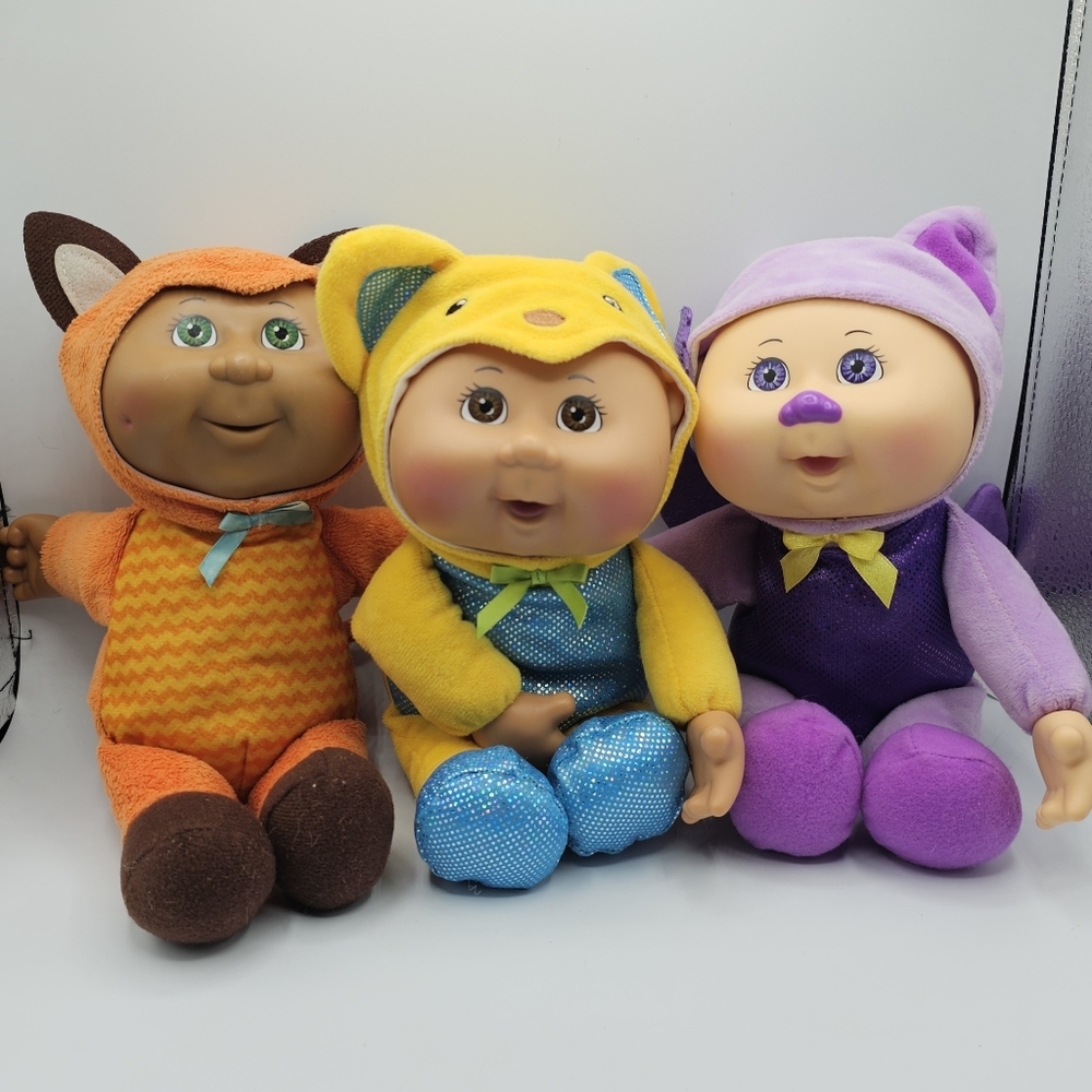 Cabbage Patch Kids Woodland Friends Finn Fox, Fox Genevie, Raccoon Rhianna